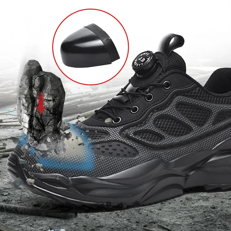 Men Shoes Jd - 화이트 작업화 경량 편안한 안전화 남녀