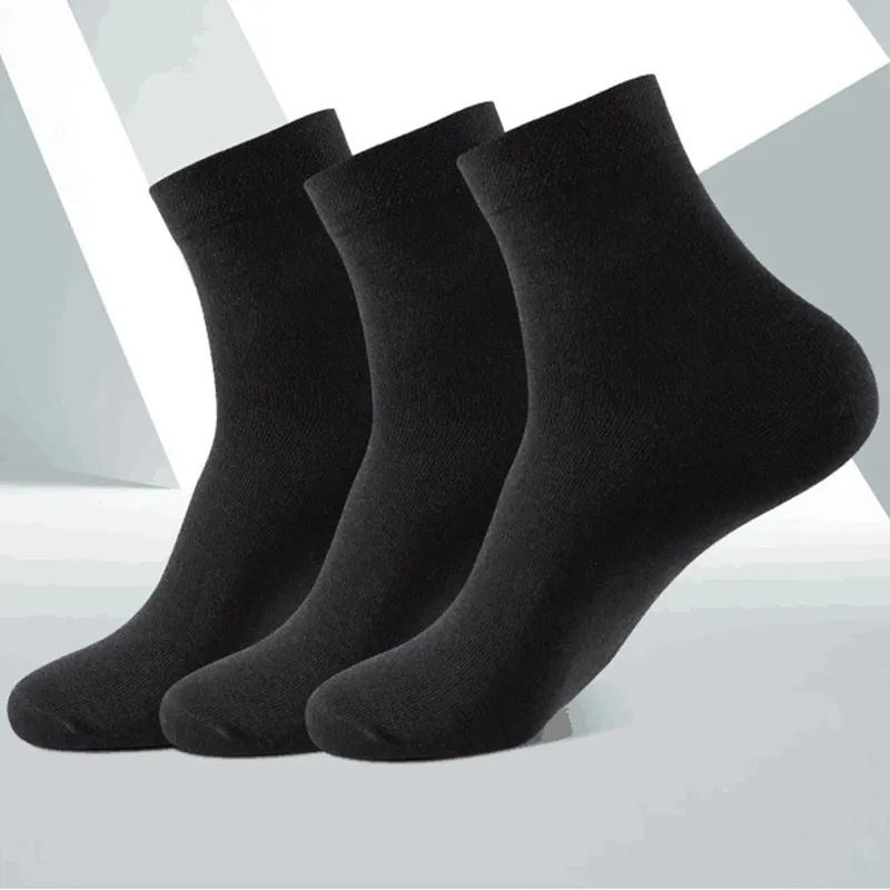 Men'S Shoes For Crews - 남성용 블랙 양말 코튼 세트, 긴