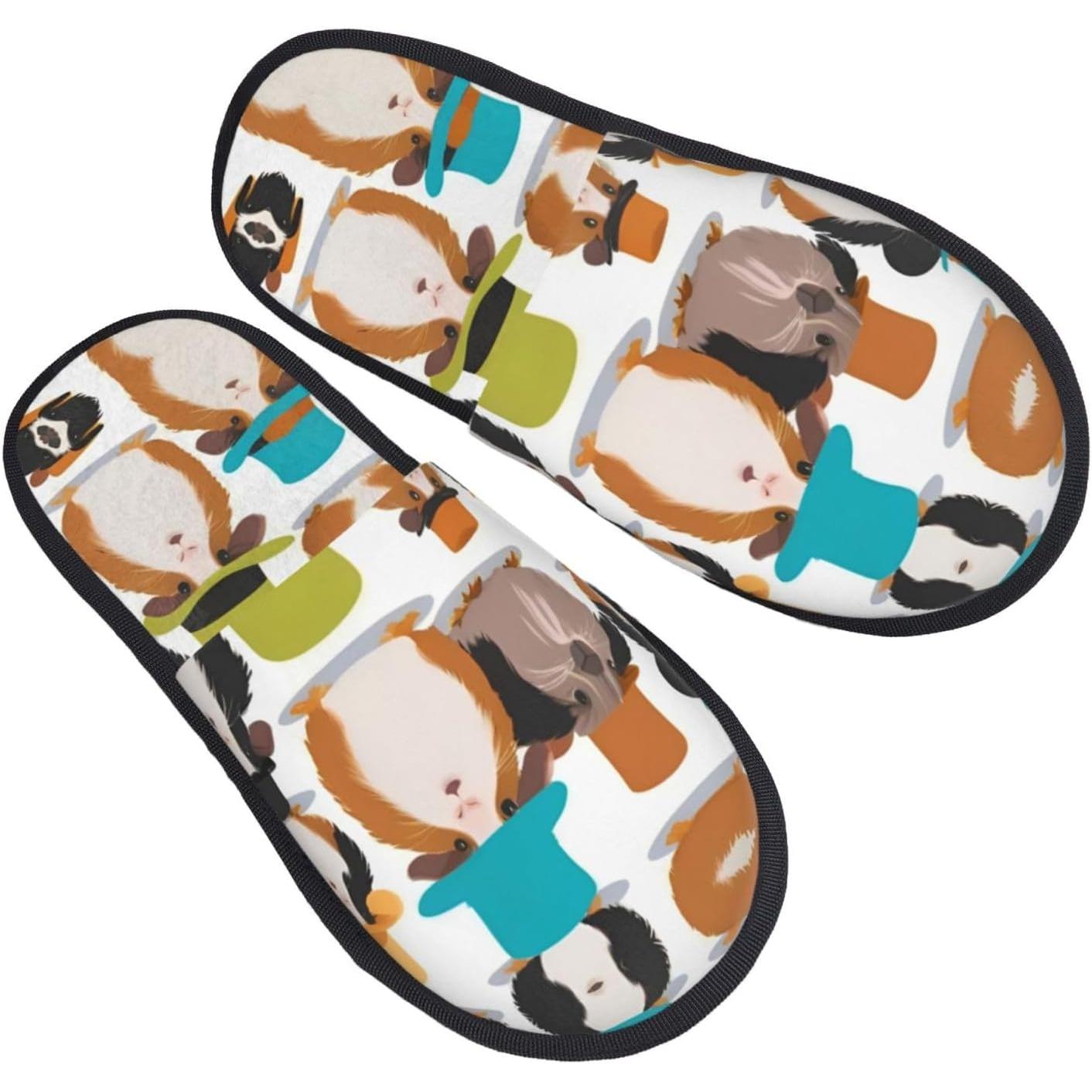 Men Shoes Illustration - 기니피그 일러스트 프린팅 가을 겨울 퍼