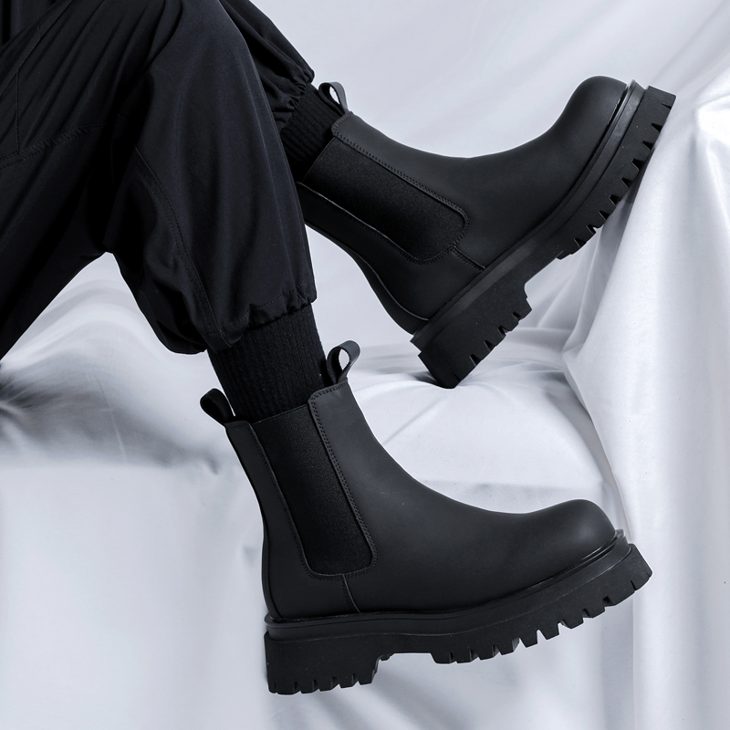 Men Shoes Brands - 2026 플랫폼 블랙 하이탑 부츠 남성용