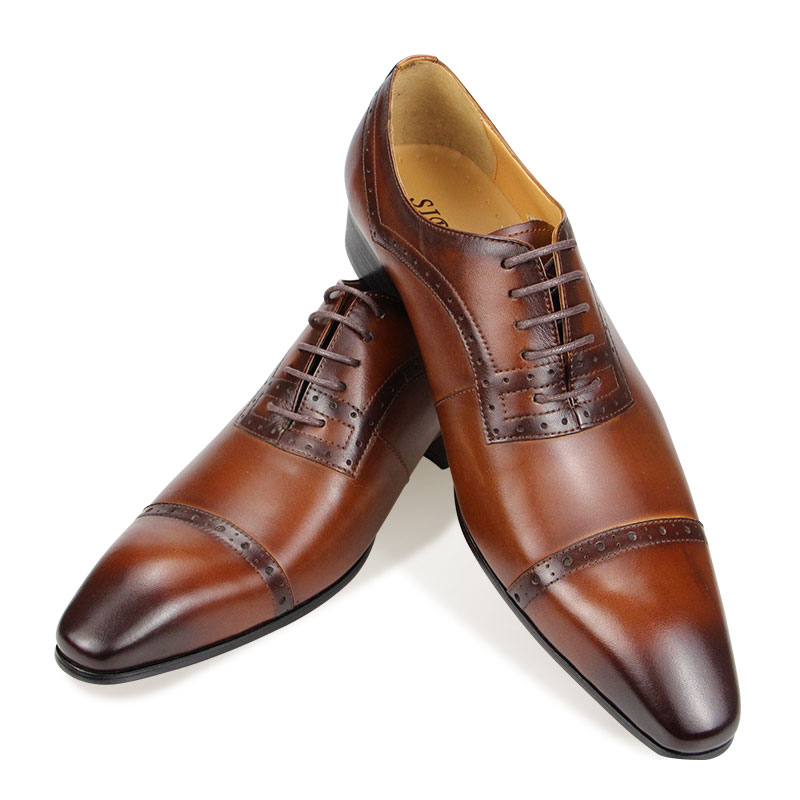 Oxford Brogue Leather - 프리미엄 남성용 정품 가죽 옥스포드 신발