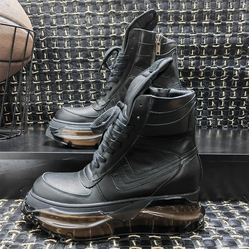 남녀 공용 부츠 앵클 진짜 가죽 모터사이클 신발 플랫폼 - Men Shoes On Sale 리뷰 및 가격