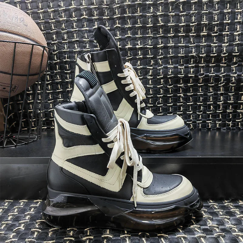 남녀 공용 부츠 앵클 진짜 가죽 모터사이클 신발 플랫폼 - Men Shoes On Sale 리뷰 및 가격