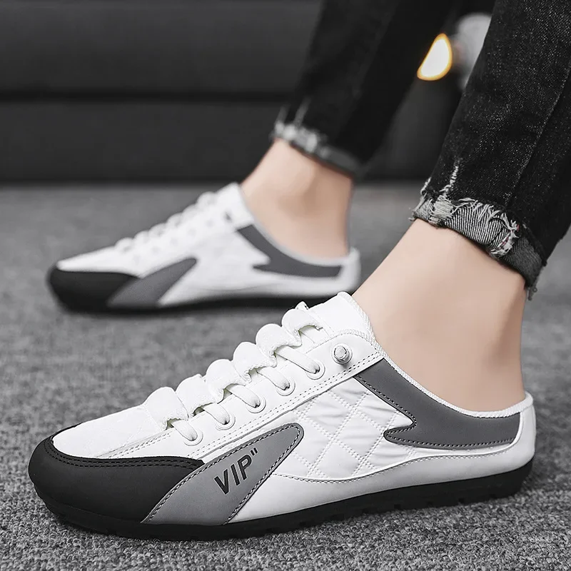 2025 남성용 통기성 하프 슬리퍼, 로우 플랫 슈즈, - Men'S Shoes With Support 리뷰 및 가격