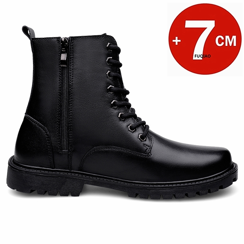 남성용 천연 가죽 키높이 부츠 겨울용 따뜻한 안감 지퍼 - Men'S Shoes Dress Casual 리뷰 및 가격