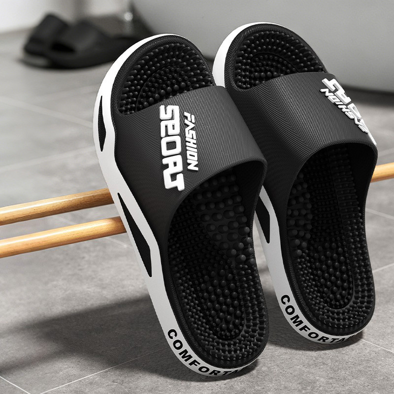 새로운 남성 슬리퍼 마사지 슬리퍼 여름 플랫 패션 플립 - Men'S Shoes Dress Casual 리뷰 및 가격
