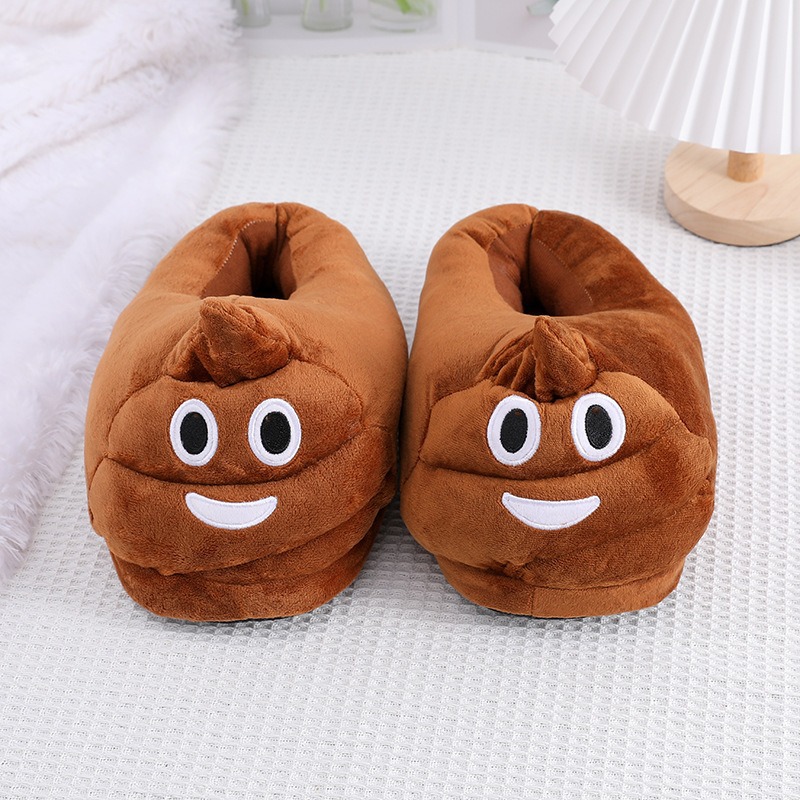 재미있는 똥 이모티콘 플러시 슬리퍼 따뜻하고 아늑한 미 - Men Shoes Models 리뷰 및 가격