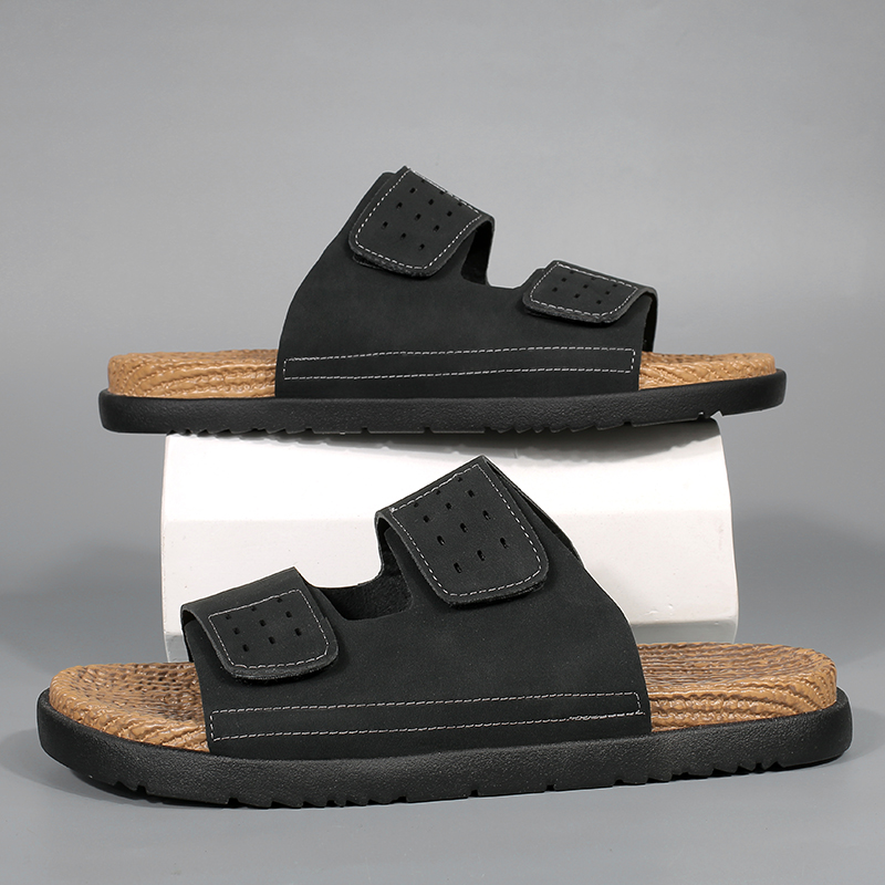디자이너 남성 여름 샌들 천연 가죽 스포츠 슬리퍼 비치 - Men'S Shoes Slip On 리뷰 및 가격
