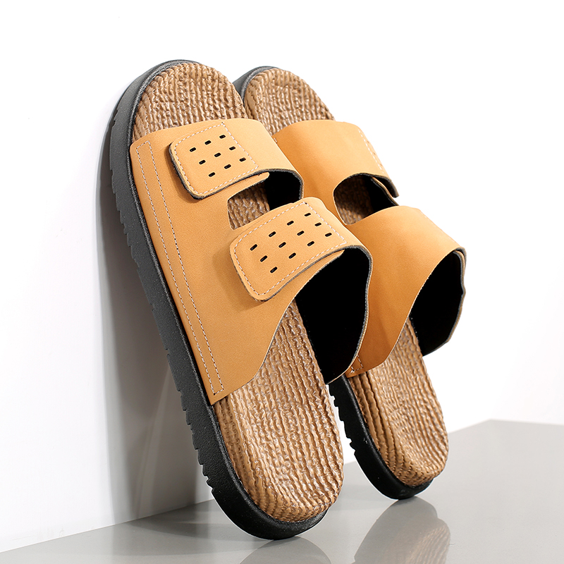 디자이너 남성 여름 샌들 천연 가죽 스포츠 슬리퍼 비치 - Men'S Shoes Slip On 리뷰 및 가격