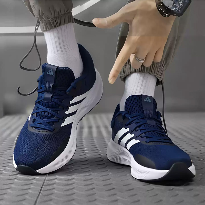아디다스 네이비 블루 쓰리 스트라이프 통기성 메쉬 경량 - Men Shoes Jd 리뷰 및 가격