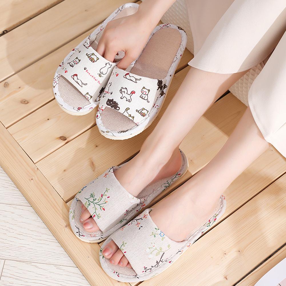 여성 플랙스 슬리퍼 홈 슬리퍼 린넨 여름 경량 플랫 샌 - Men Shoes On Sale 리뷰 및 가격