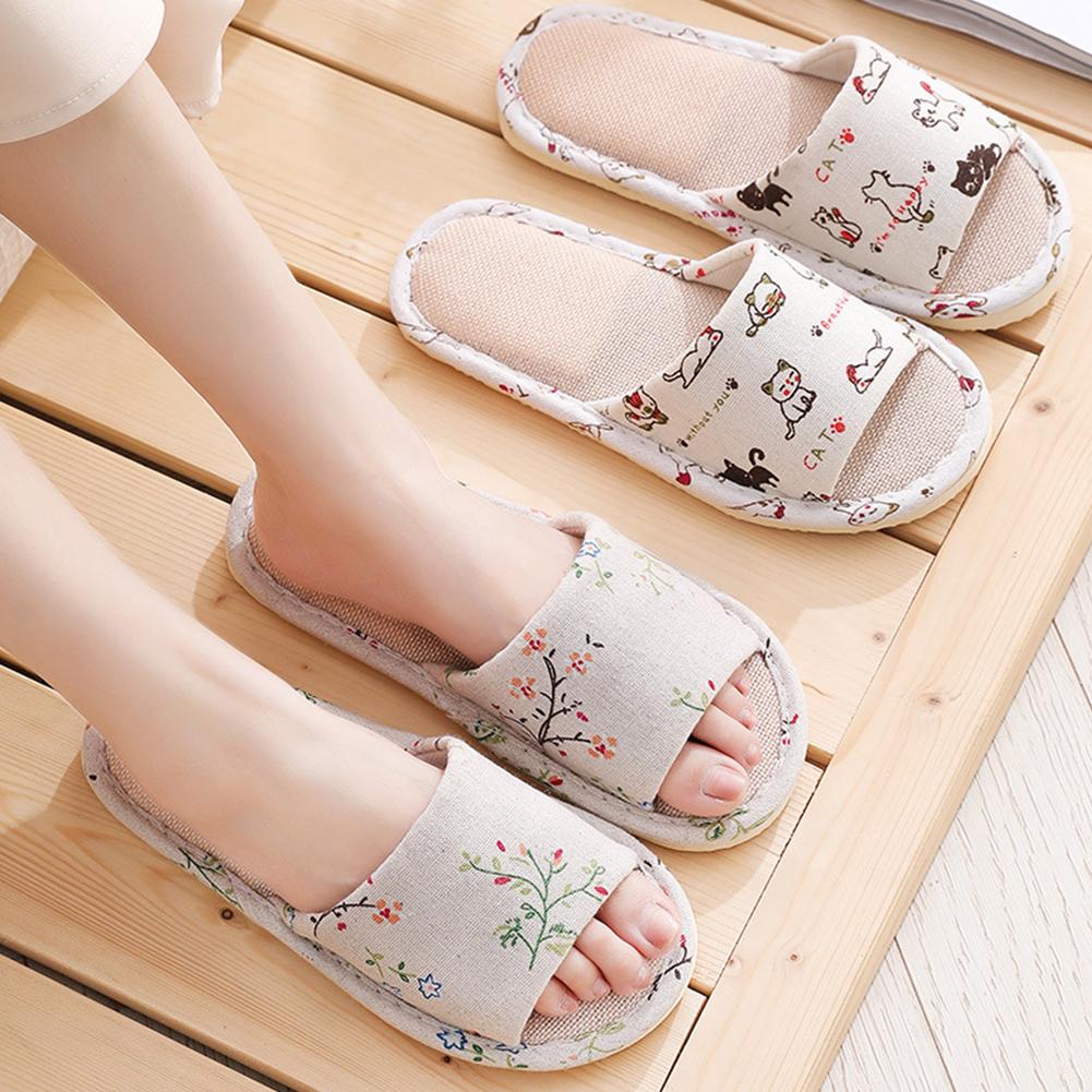 여성 플랙스 슬리퍼 홈 슬리퍼 린넨 여름 경량 플랫 샌 - Men Shoes On Sale 리뷰 및 가격