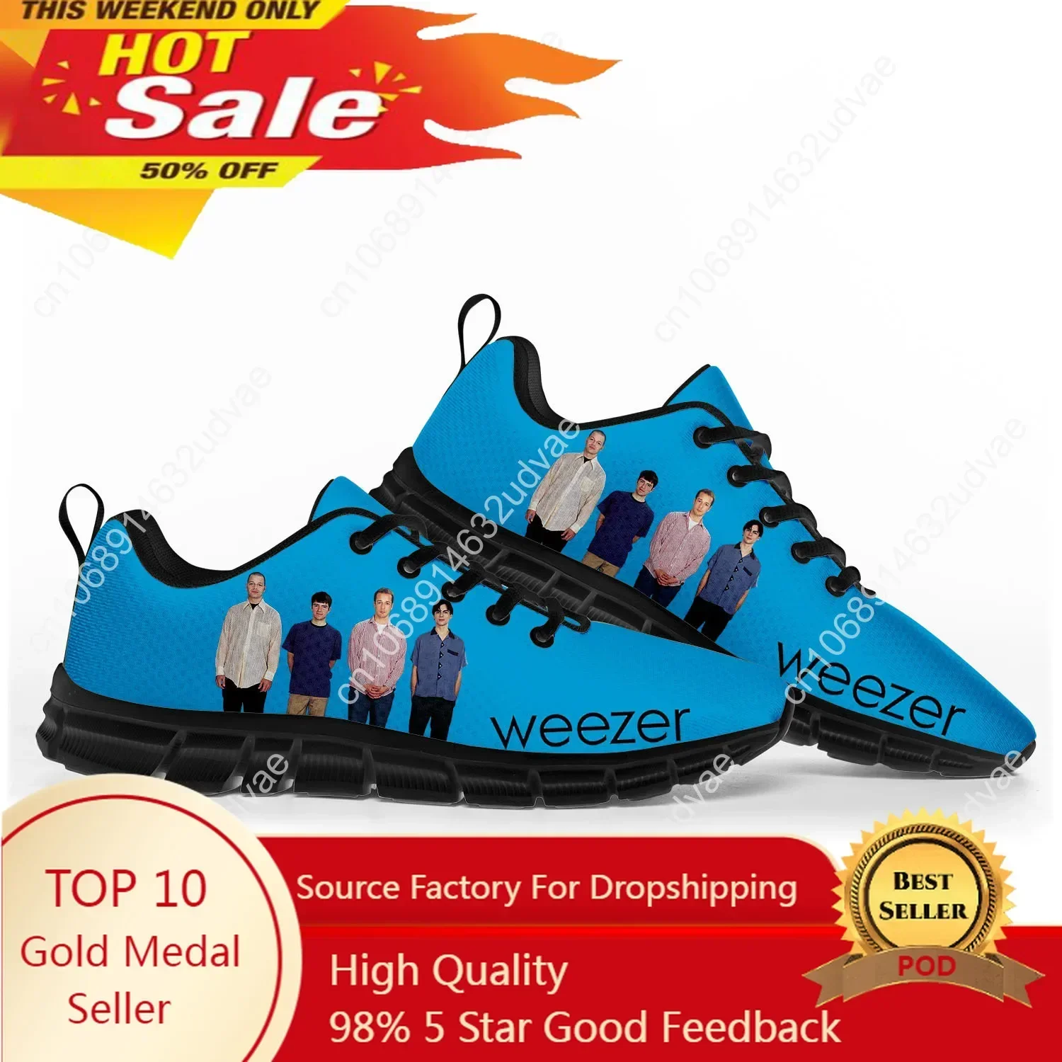 Weezer 스포츠 신발 남성 여성 운동화 팝 록 밴드 - Men Shoes High 리뷰 및 가격