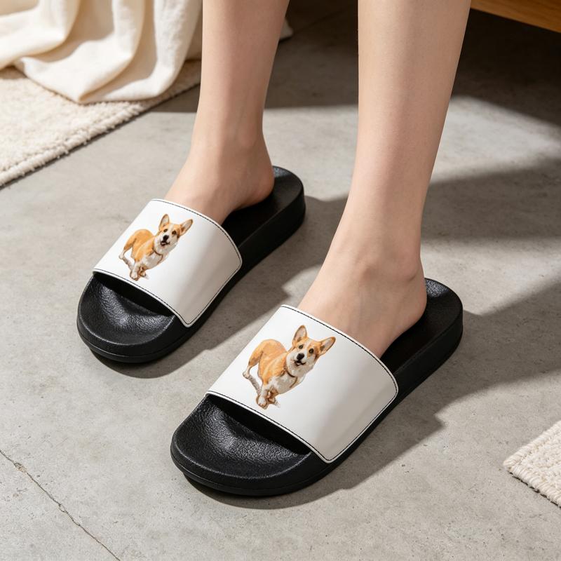 여성용 남성용 홈 슬리퍼, 크래프트 도그 일러스트레이션 - Men Shoes Illustration 리뷰 및 가격