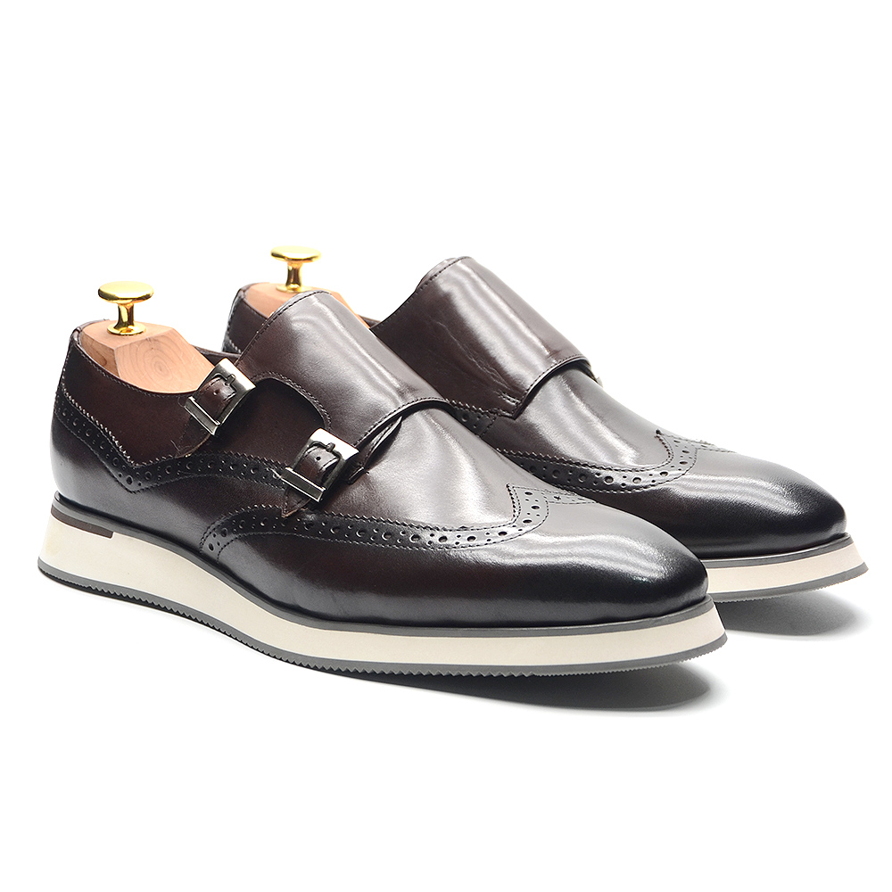 유럽 명품 남성 스니커즈 천연 가죽 몽크 스트랩 더블  - Oxford Brogue Leather 리뷰 및 가격