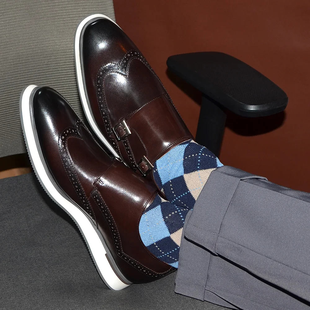 유럽 명품 남성 스니커즈 천연 가죽 몽크 스트랩 더블  - Oxford Brogue Leather 리뷰 및 가격