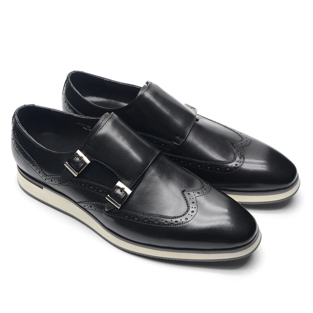 유럽 명품 남성 스니커즈 천연 가죽 몽크 스트랩 더블  - Oxford Brogue Leather 리뷰 및 가격