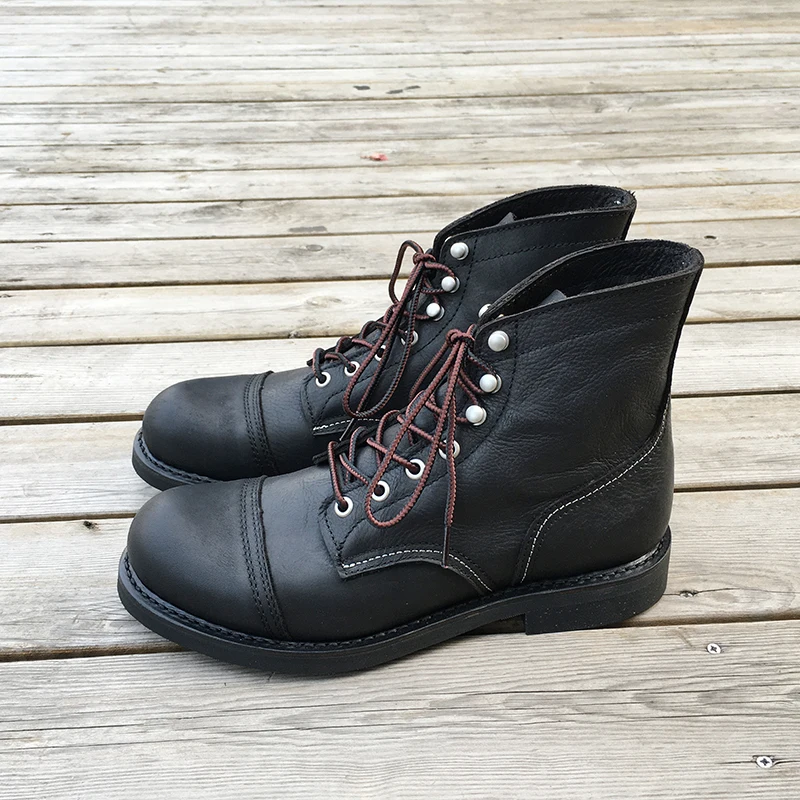 새로운 남성 신발 명품 브랜드 빈티지 남성 부츠 소가죽 - Men'S Shoes Dress Casual 리뷰 및 가격