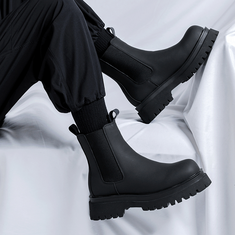 2026 플랫폼 블랙 하이탑 부츠 남성용 하이힐 천연  - Men Shoes Brands 리뷰 및 가격
