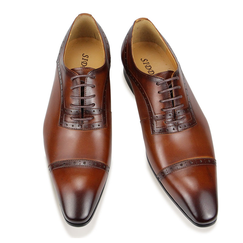 프리미엄 남성용 정품 가죽 옥스포드 신발 | 결혼식 및 - Oxford Brogue Leather 리뷰 및 가격