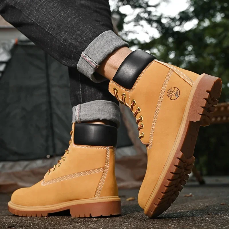 남성용 하이탑 부츠 고품질 여성 가죽 신발 패션 아웃도 - Men'S Shoes With Support 리뷰 및 가격
