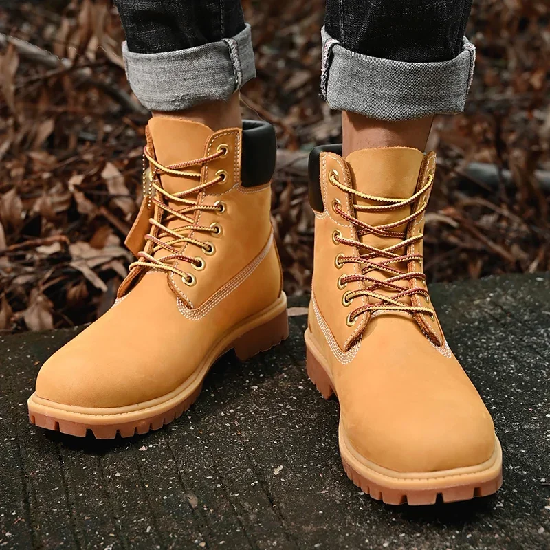 남성용 하이탑 부츠 고품질 여성 가죽 신발 패션 아웃도 - Men'S Shoes With Support 리뷰 및 가격