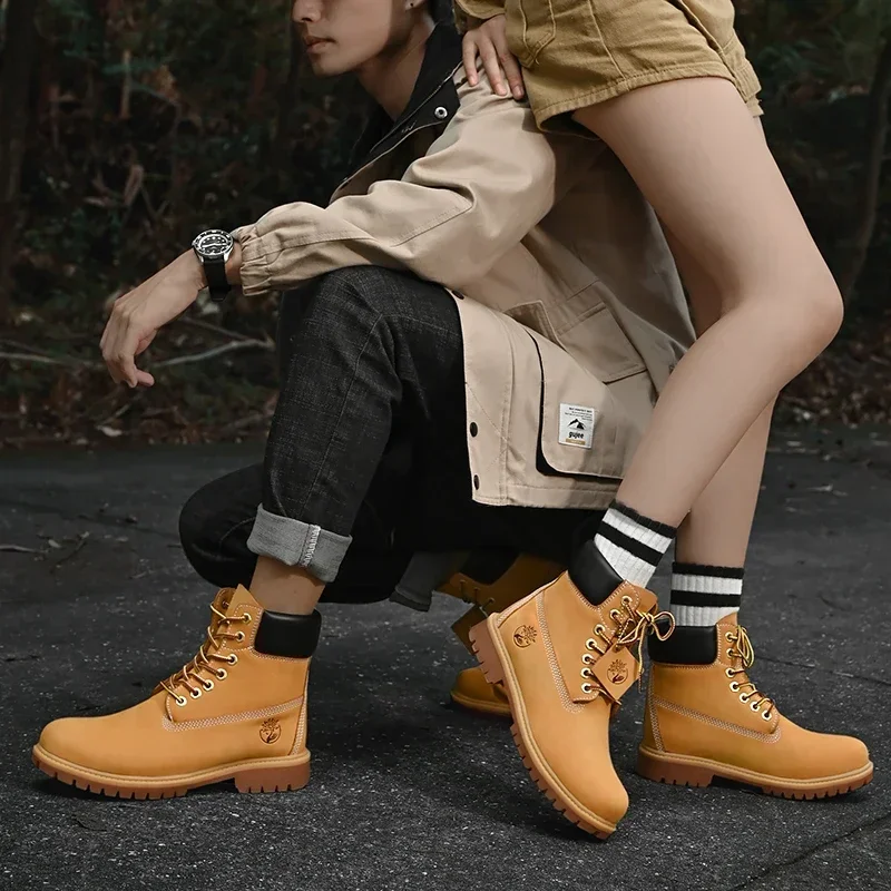 남성용 하이탑 부츠 고품질 여성 가죽 신발 패션 아웃도 - Men'S Shoes With Support 리뷰 및 가격