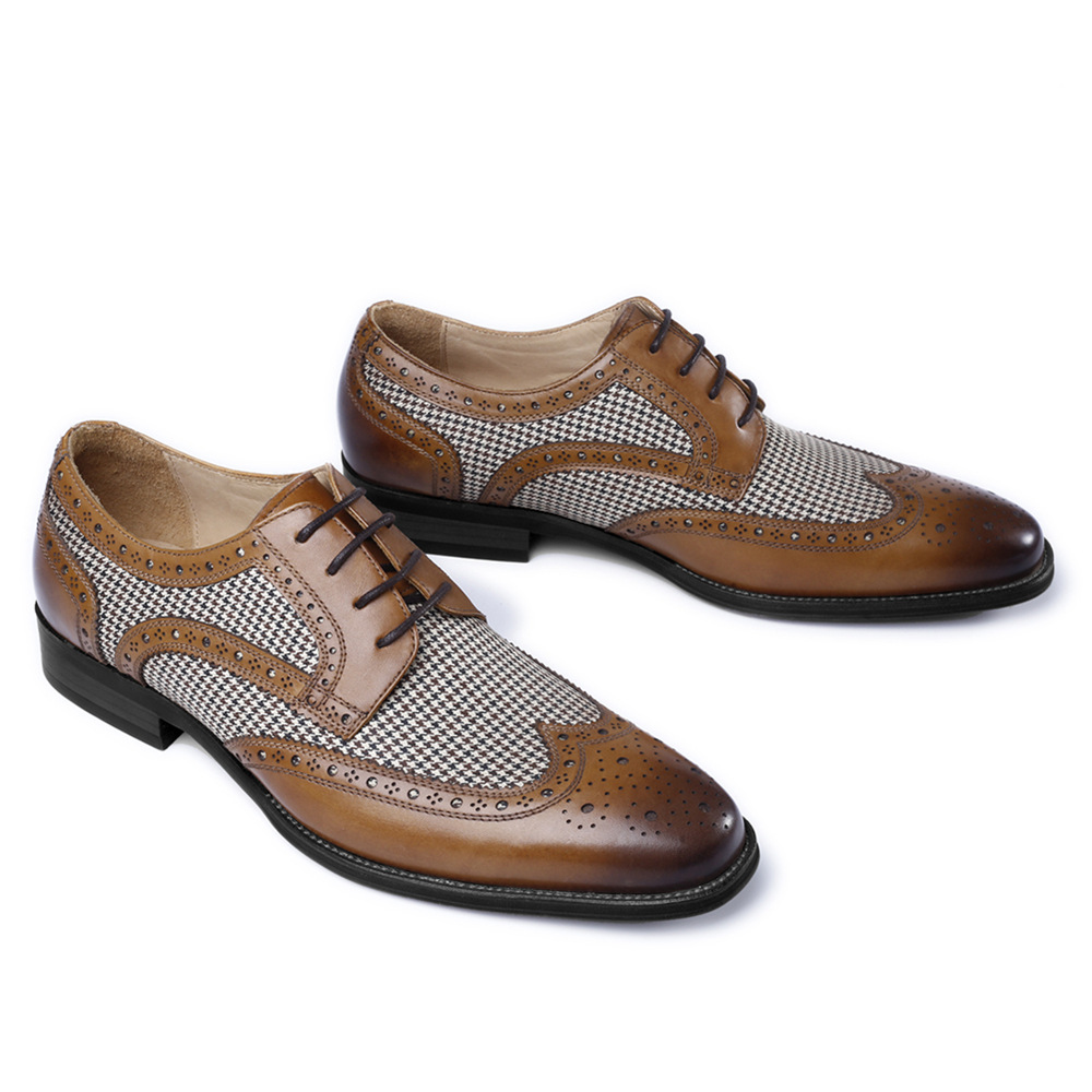남성용 옥스포드 비즈니스 신발, 부드러운 가죽 캐주얼  - Oxford Brogue Leather 리뷰 및 가격
