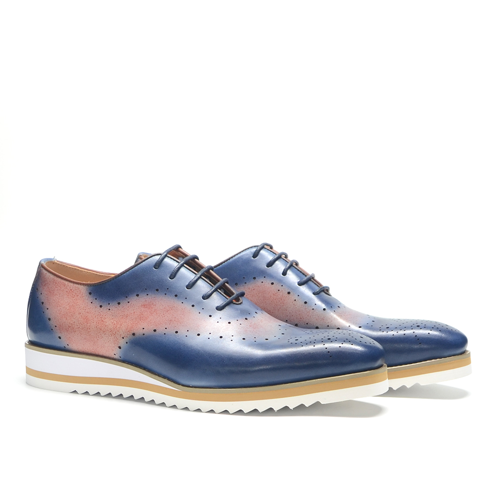 남성용 고급 플레인 토우 투톤 컬러 블록 옥스퍼드 슈즈 - Oxford Brogue Leather 리뷰 및 가격