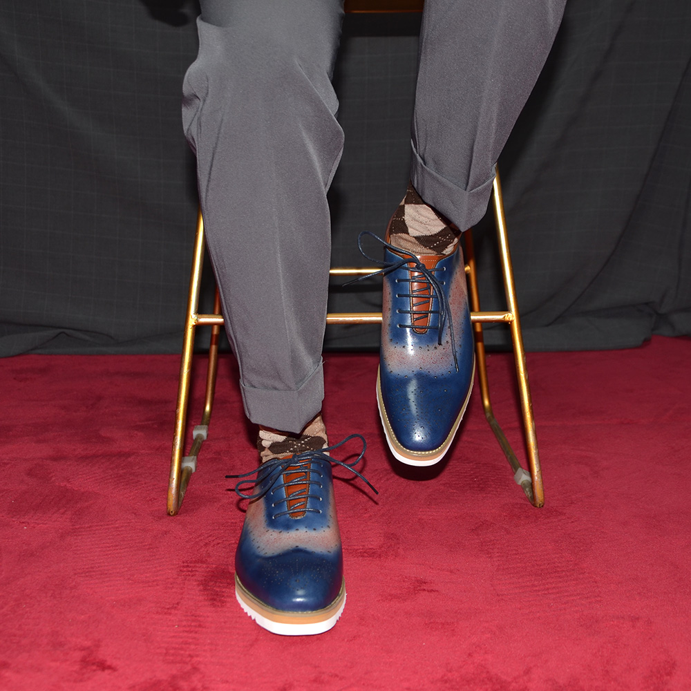남성용 고급 플레인 토우 투톤 컬러 블록 옥스퍼드 슈즈 - Oxford Brogue Leather 리뷰 및 가격